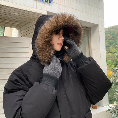 100WOOL羊毛手套可玩手机触屏操作日常通勤穿