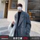 休闲宽松含羊毛呢料大衣男 韩风夹棉保暖中长款 白口阳 灰霾伦敦