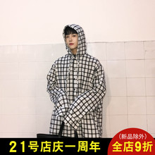 韩版 格子连帽衬衫 衬衣ins超火 男长袖 白口阳 外套 2019秋季 新品