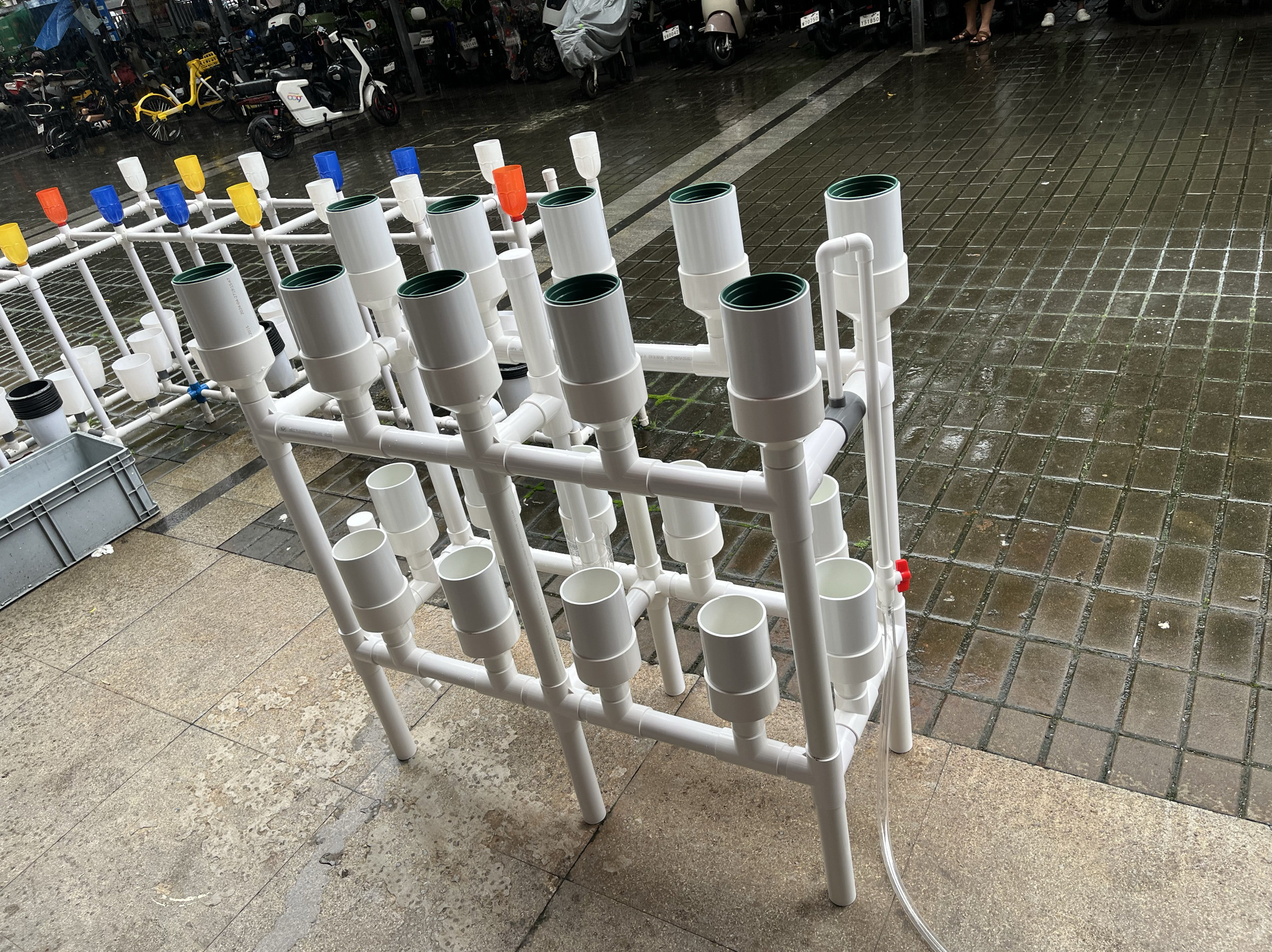 110管鱼菜共生系统虹吸潮汐水培蔬菜种植架家庭阳台种菜可定制