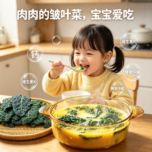 皱叶菜皱皮菜儿童小孩爱吃的蔬菜