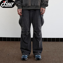 四季 GLOBALVALLY水洗质感休闲裤工装长裤 WASHED OLD SWEATPANTS