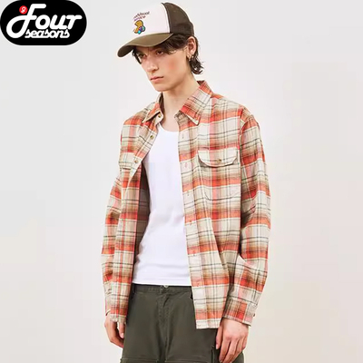 GLOBALVALLY格子衬衫男进口纯棉