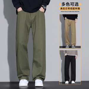 秋款美式休闲工装裤男cleanfit纯色直筒西裤松弛感山本裤8201/p45图片
