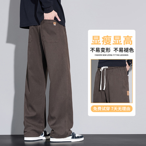 大货品质秋冬休闲裤宽松运动卫裤男纯色直筒垂感阔腿裤3502/特p40图片