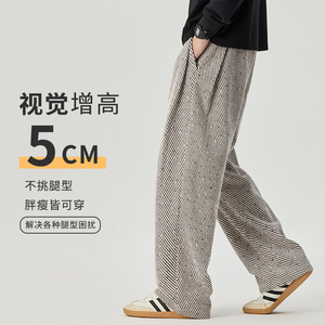 冬季加厚雪尼尔提花休闲卫裤男美式垂感肌理灯芯绒糯米裤H801/p40图片