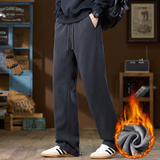 加绒加厚雪尼尔弯刀运动卫裤男宽松人字纹保暖休闲长裤H806R特p45，男装休闲裤，星座223-1（原星座201）