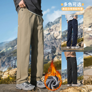 加绒加厚三角标潮流休闲裤男女户外保暖工装登山裤632R/p45常规38图片