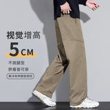 秋冬潮流工装裤冲锋裤男拼接休闲卫裤老钱风弯刀阔腿裤子3610/p42，男装休闲裤，星座223-1（原星座201）