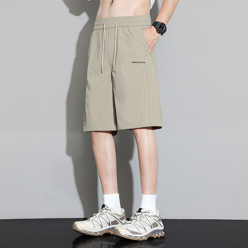 抖音品质夏季三条杠速干短裤男透气冰丝裤五分裤宽松中裤k208/p35,男装牛仔裤,星座223-1（原星座201）