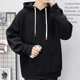 W702/p58连帽套头卫衣2023春季男装港风店主风宽松纯色百搭外套，男装卫衣，星座223-1（原星座201）