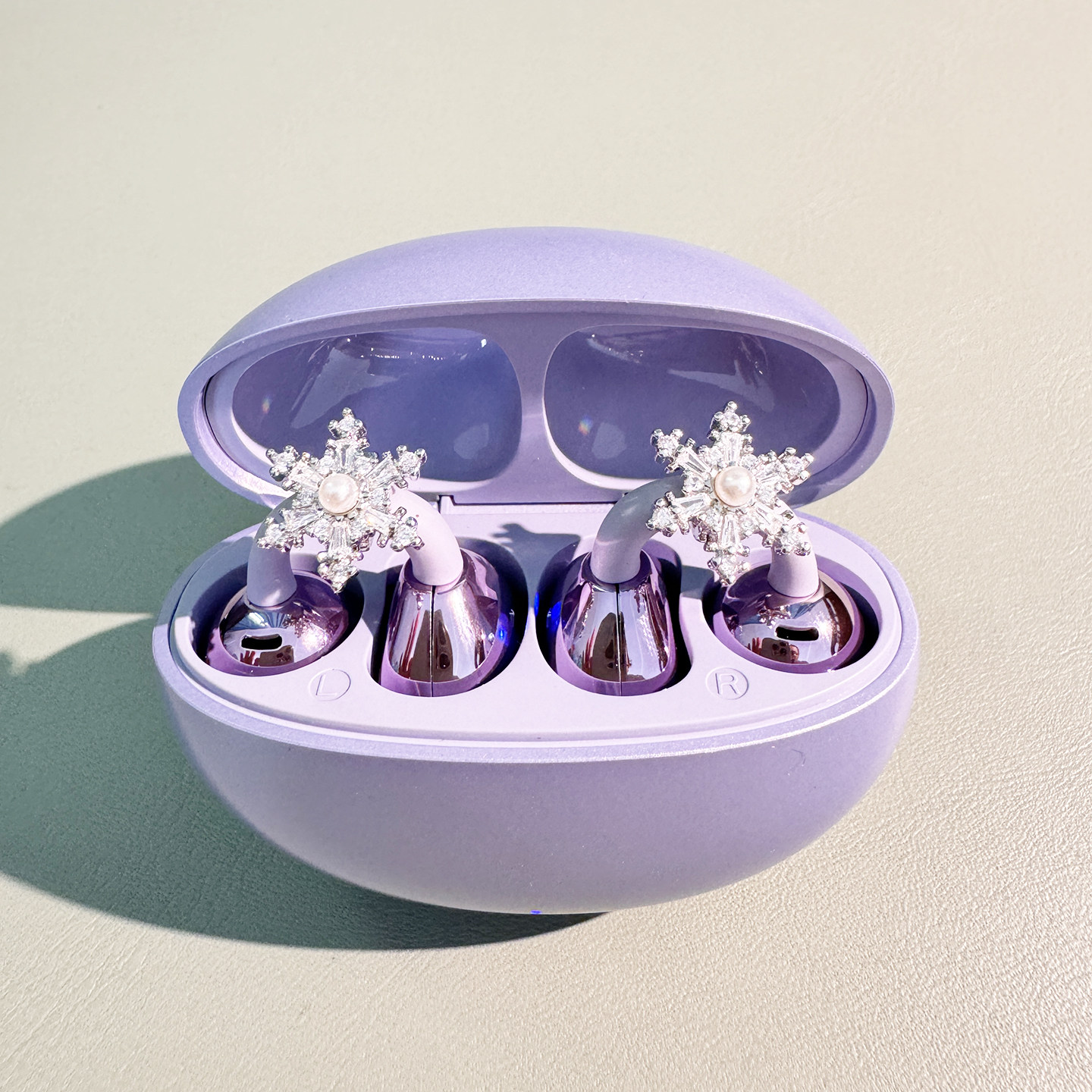 锆石雪花耳夹式耳机钻扣适用华为freeclip2二代耳饰装饰配饰饰品