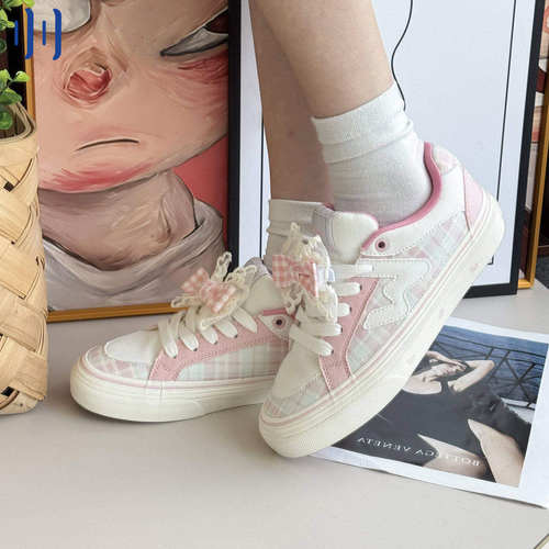 顽刻ollieskate兔泡泡配色秋季校园风W系列低帮男女国潮滑板鞋