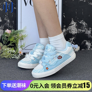 BAKE休闲低帮男女国潮滑板鞋 顽刻ollieskate面包鞋 小鱼儿配色秋季