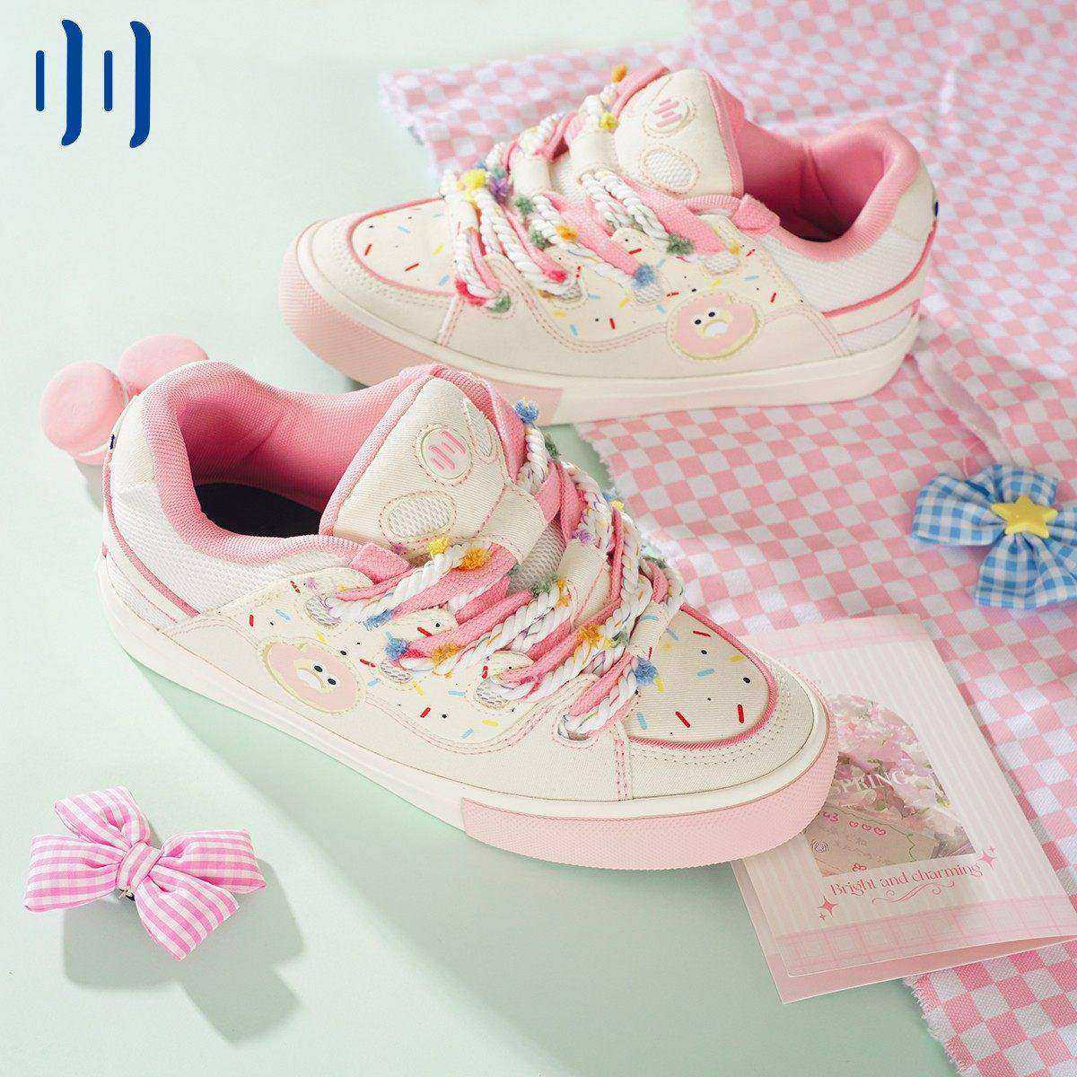 顽刻ollieskate面包鞋甜甜圈米粉撞色拼接BAKE复古男女国潮滑板鞋,流行男鞋,休闲板鞋,淘宝优惠券,粉丝福利购,淘宝优惠卷