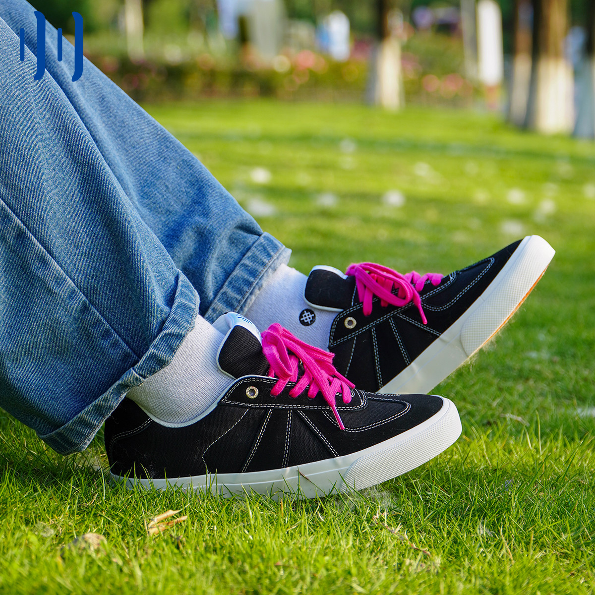 顽刻ollieskate黑色德训专业帆布翻毛皮耐磨T头鞋运动男女滑板鞋