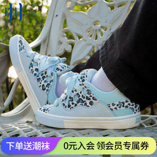 顽刻ollieskate面包鞋冰蓝豹纹配色BAKE复古休闲男女国潮滑板鞋