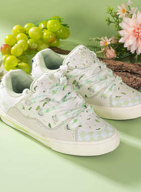 顽刻ollieskate面包鞋青提蛋糕配色BAKE复古休闲男女国潮滑板鞋