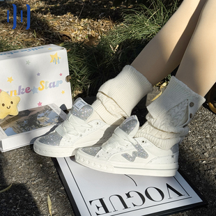 板鞋 顽刻ollieskate满天星贝果鞋 BAKE低帮男女W学生软底面包鞋