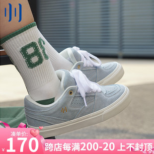 冰蓝色翻毛皮秋冬男女运动滑板鞋 Bright面包鞋 顽刻ollieskate