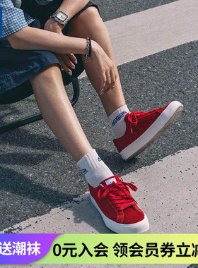 顽刻Ollieskate专业顽刻滑板鞋红色翻毛皮男女05帆布鞋国潮板鞋