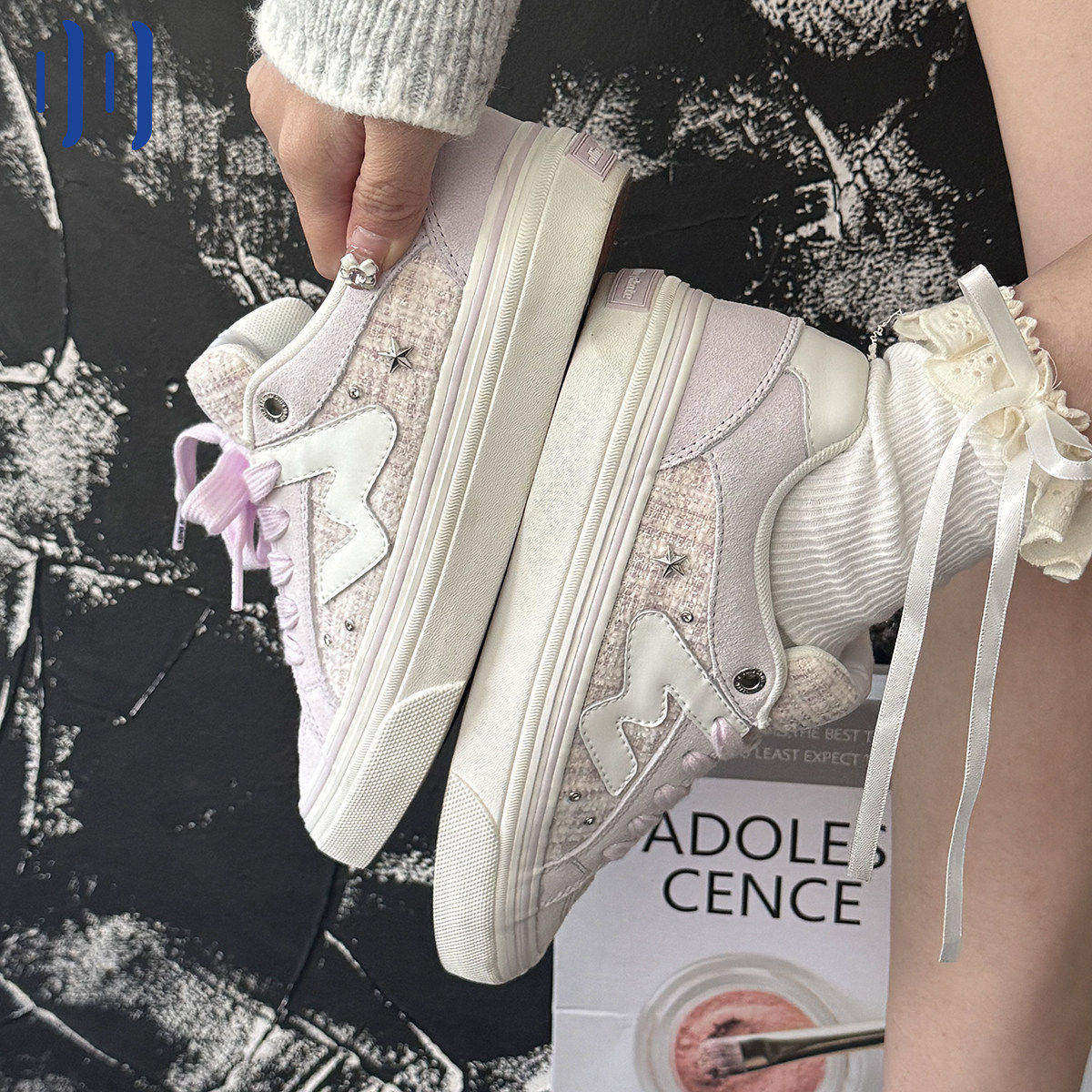 顽刻ollieskate香芋紫小香风冬季校园风W系列低帮男女国潮滑板鞋,流行男鞋,休闲板鞋,淘宝优惠券,粉丝福利购,淘宝优惠卷