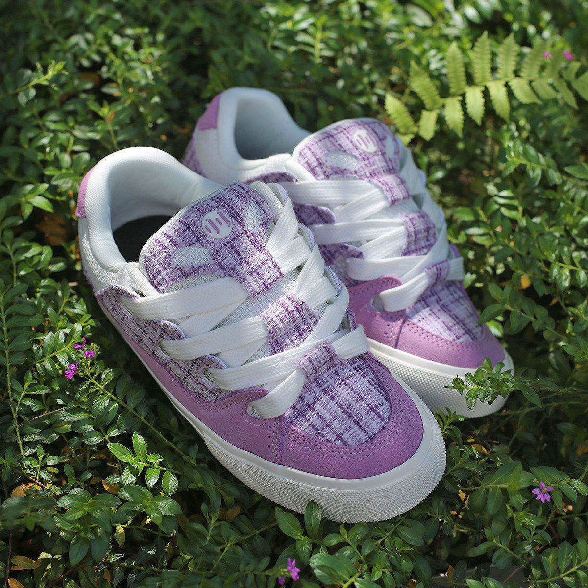 顽刻ollieskate面包鞋香芋紫小香风翻毛皮帆布拼接BAKE男女滑板鞋