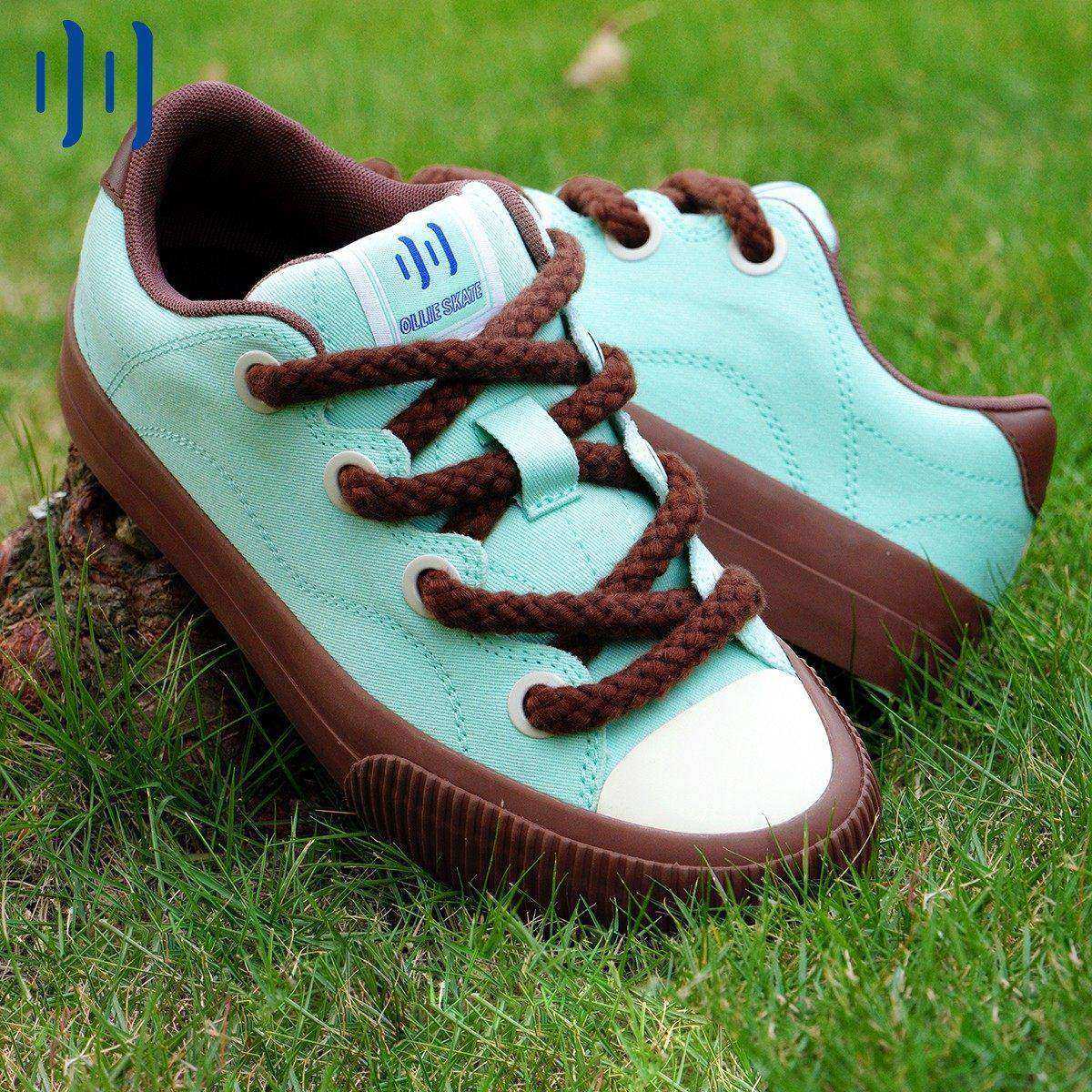 顽刻ollieskate薄荷生巧校园风帆布拼接休闲男女国潮滑板鞋,流行男鞋,休闲板鞋,淘宝优惠券,粉丝福利购,淘宝优惠卷