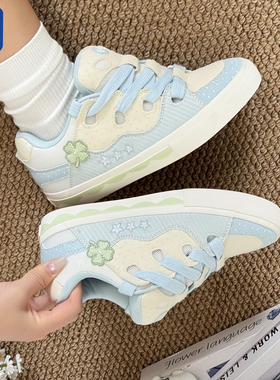 顽刻ollieskate面包鞋四叶草配色春季BAKE休闲低帮男女国潮滑板鞋