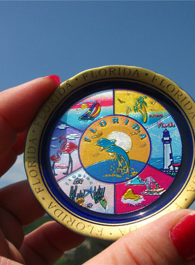 美国当地冰箱贴 佛罗里达 FLORIDA 海豚 鳄鱼灯塔风帆 多款DELRAY