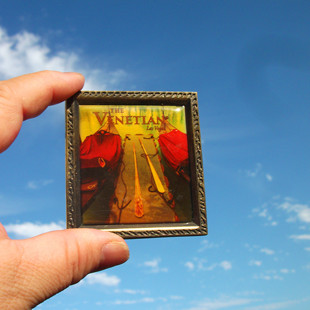 美国当地购买冰箱贴 拉斯维加斯 威尼斯人酒店 金属画框式 贡多拉