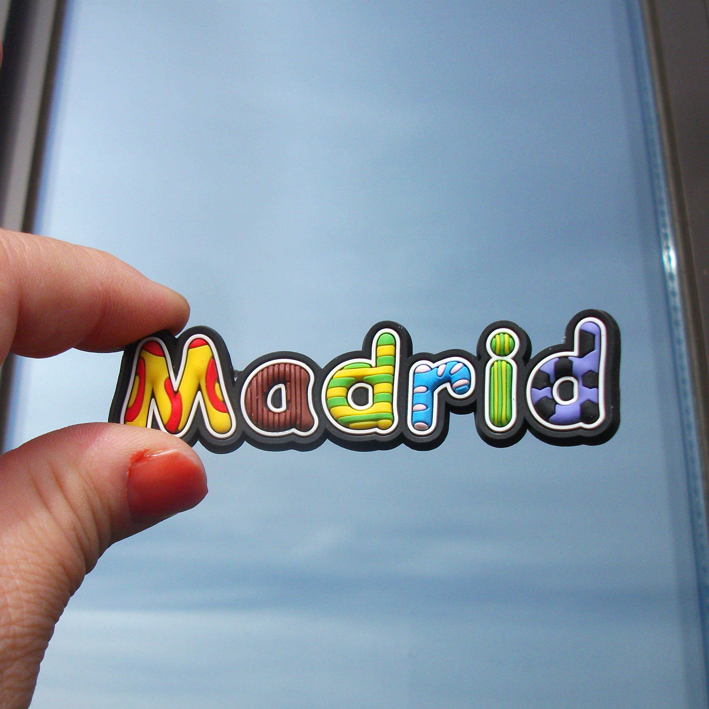 BUY FRIDGE MAGNETS LOCALLY IN SPAIN MADRID SPAIN BRIGHTLY COLORED LETTER STICKERS MADRID