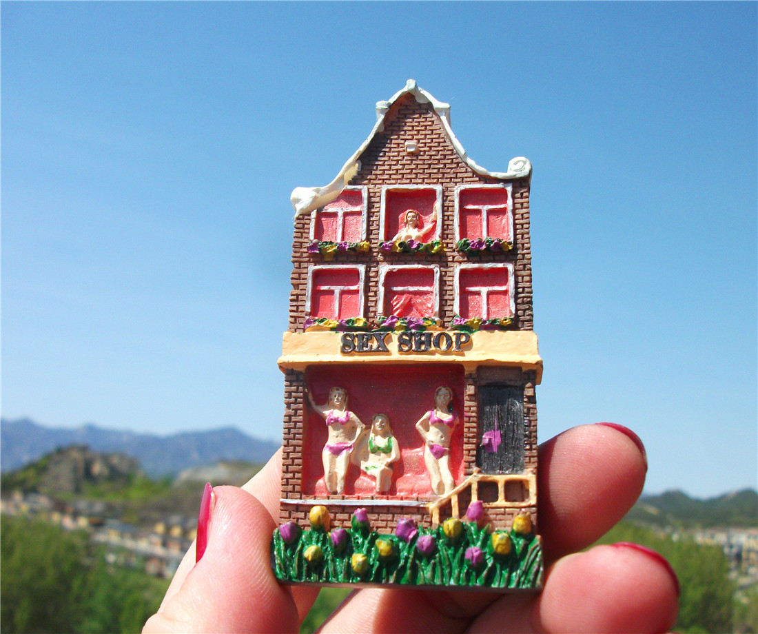 BUY FRIDGE MAGNETS IN THE NETHERLANDS LOCAL TRAVEL BACK AMSTERDAM RED LIGHT DISTRICT BEAUTIFUL GIRLS SEXHOUSE