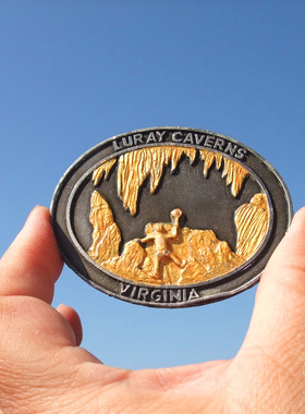 美国当地购买冰箱贴 VIRGINIA LURAY CAVERNS 溶洞 金属贴