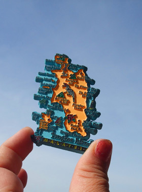 马来西亚当地购买冰箱贴 槟城 地图形 PENANG PANGKOR ISLAND