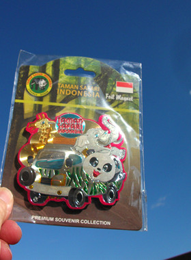 印度尼西亚当地购买冰箱贴 INDONESIA 野生动物园 TAMAN SAFARI