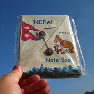 笔记本 尼泊尔当地购买纪念品 小本子 手工制作 手帐 NEPAL
