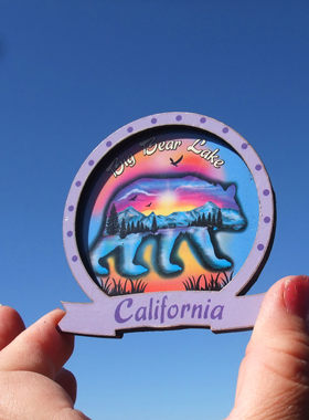 美国当地购买冰箱贴 加利弗尼亚 CALIFORNIA 大熊湖BIG BEAR LAKE