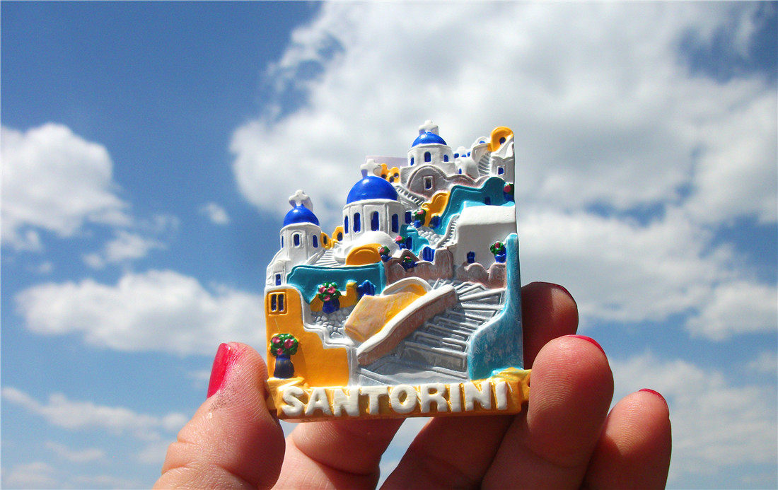 GREECE LOCAL BUY FRIDGE MAGNET GREECE BEAUTIFUL GATE GREECE OLIVE BRANCH A VARIETY OF SANTORINI