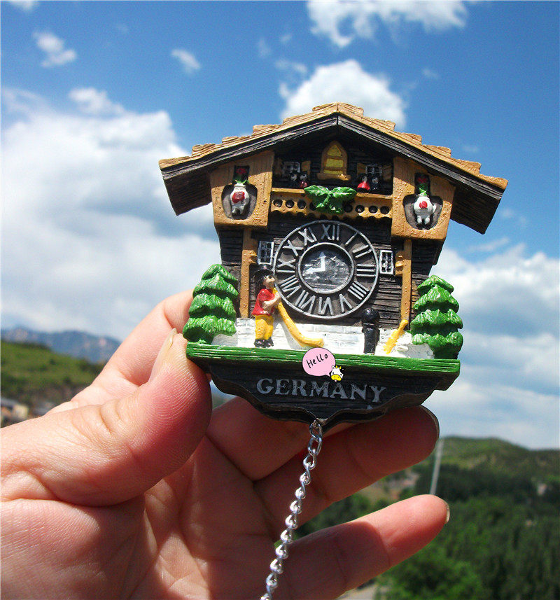 GERMAN LOCAL FRIDGE MAGNET GERMANY SYMBOL OF THE BLACK FOREST CUCKOO CLOCK PENDANT GERMANY SOUVENIRS