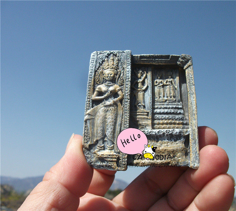 COMMEMORATIVE REFRIGERATOR MAGNETS AROUND THE WORLD CAMBODIA ANGKOR WAT FAIRIES WORLD CULTURAL HERITAGE