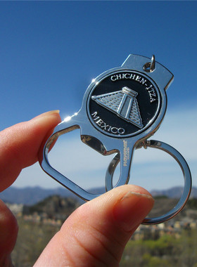 墨西哥当地钥匙扣 纪念品 金字塔 MEXICO CHICHEN ITZA 瓶起子