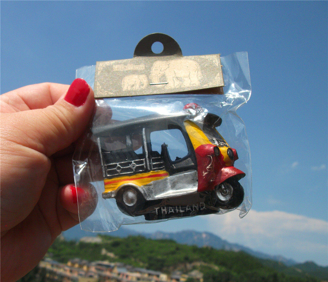 世界旅游纪念冰箱贴 泰国 特有的嘟嘟车tuk-tuk 立体 可爱 手信
