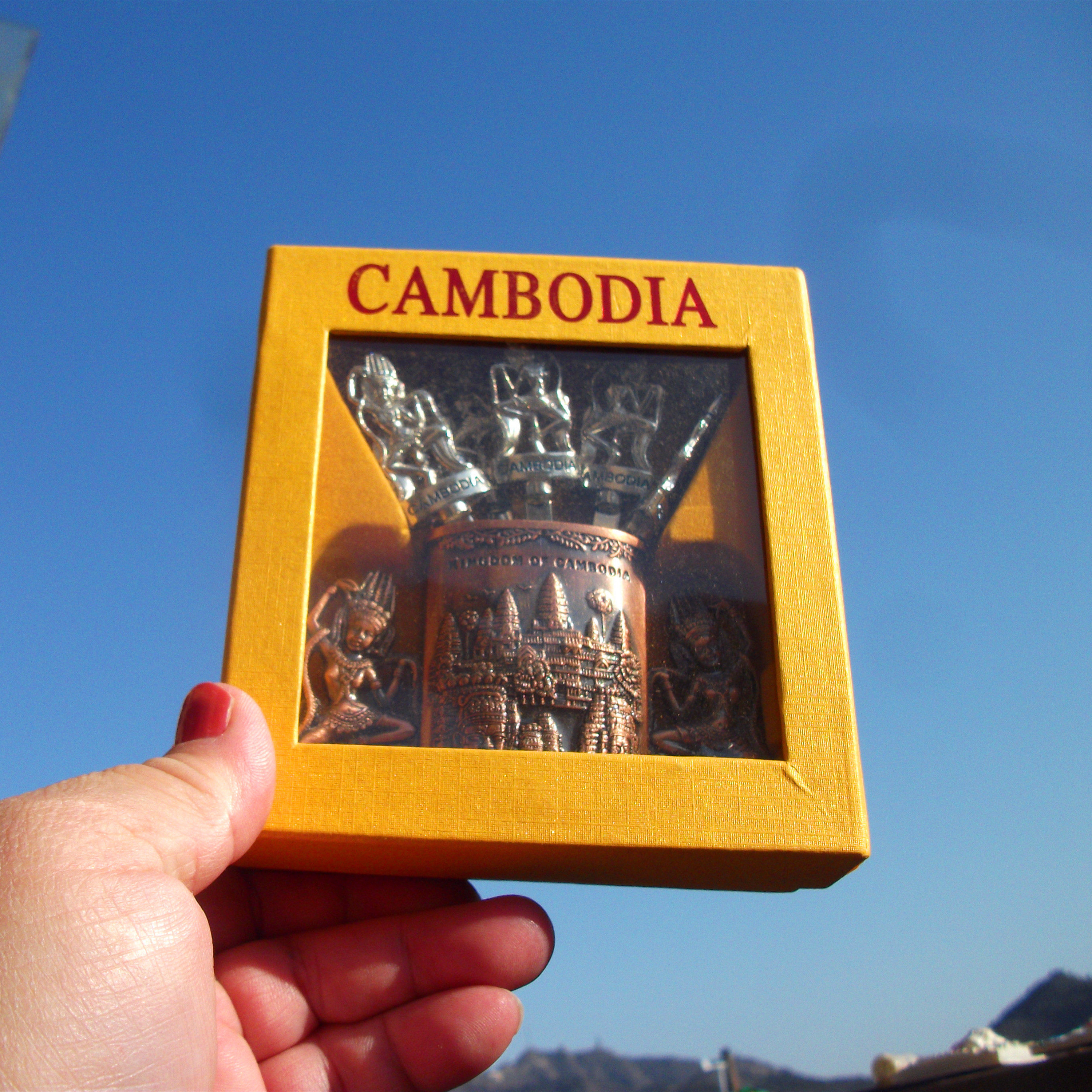 柬埔寨当地购买纪念品 摆盘 水果叉 多款 金属 CAMBODIA