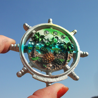 美国夏威夷当地冰箱贴 HAWAII 船舵形 海龟 多款