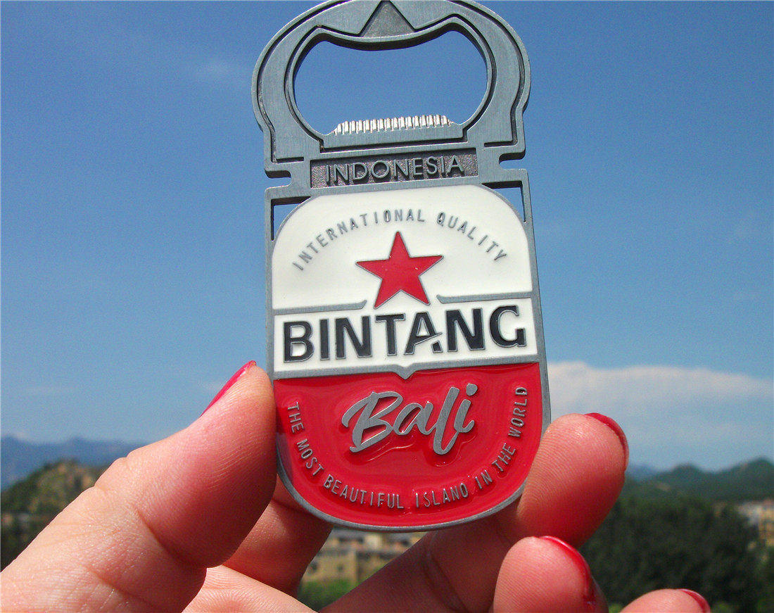 INDONESIA INDONESIA BALI FRIDGE MAGNET BALI BOTTLE DRIVER TRICOLOR INTO BOTTLE OPENER METAL