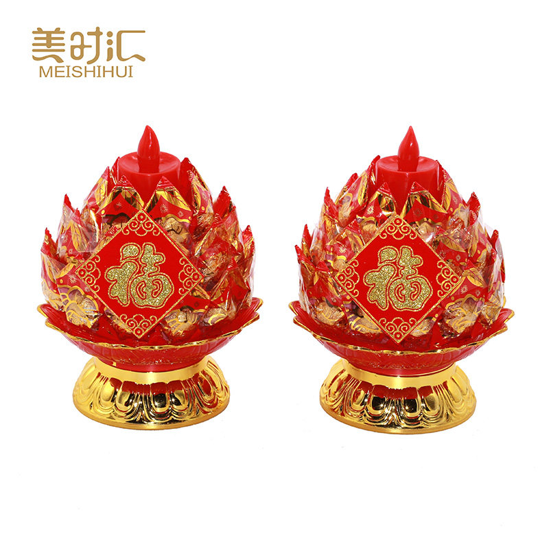 小福灯糖塔供奉莲花旺来菠萝塔闽南潮汕初一十五拜拜用品佛前供灯