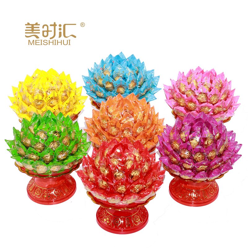 供佛糖塔七彩莲花手工糖塔供佛糖塔旺来菠萝拜妈祖天公贡酥糖潮汕