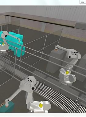 flexsim物流AGV仓储穿梭车仿真密集库模型排队系统模型代做定制作