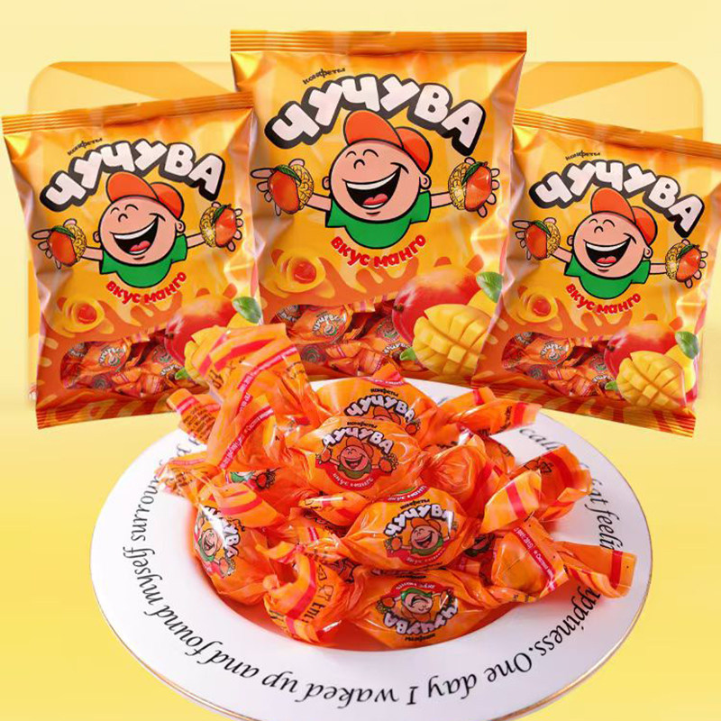 俄罗斯进口芒果软糖水果味软糖西瓜荔枝味糖果婚庆喜糖年货俄佐夫